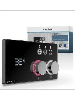 Digitales Duschsystem ''Aquadot'' in Schwarz/ Chrom