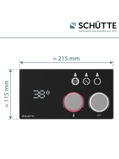 Digitales Duschsystem ''Aquadot'' in Schwarz/ Chrom