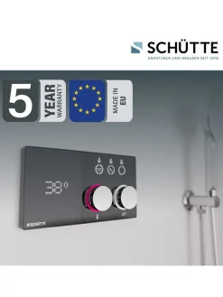 Digitales Duschsystem ''Aquadot'' in Schwarz/ Chrom