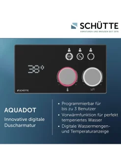 Digitales Duschsystem ''Aquadot'' in Schwarz/ Chrom