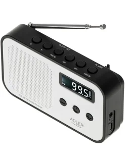 Digitalradio in Weiß/ Schwarz