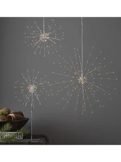 3D-LED-Standstern "Firework" in Silber - (H)50 cm