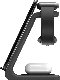 Docking-Station für iPhone, Apple-Watch, AirPods in Schwarz