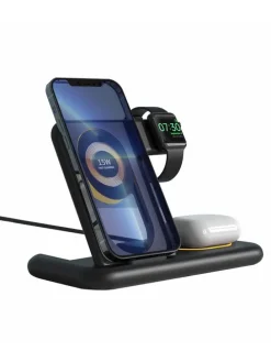 Docking-Station für iPhone und Apple Watch in Schwarz