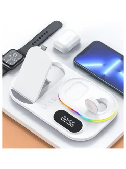Docking-Station für iPhone, Apple-Watch und AirPods in Weiß