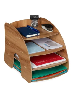 Dokumentenablage in Dunkelbraun - (B)25,5 x (H)27 x (T)34,5 cm