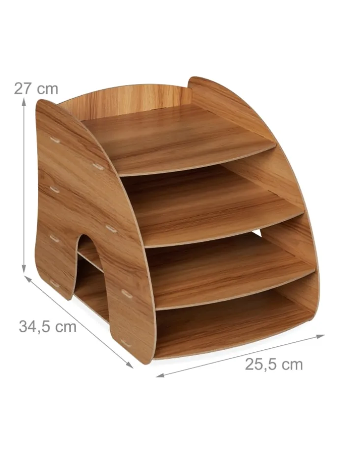 Dokumentenablage in Dunkelbraun - (B)25,5 x (H)27 x (T)34,5 cm