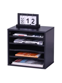 Dokumentenablage in Schwarz - (B)35,5 x (H)33 x (T)25 cm