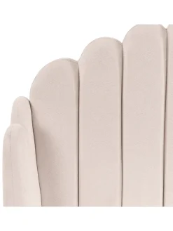 Doppelbett AMBILLOU in Beige/Gold - (W) 157 x (H) 126 x (L) 214 cm