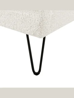 Doppelbett AMBILLOU in Weiß/Schwarz - (W) 197 x (H) 126 x (L) 214 cm