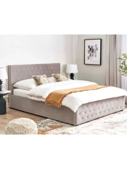 Doppelbett AMIENS in Beige - (W) 191 x (H) 109 x (L) 217 cm