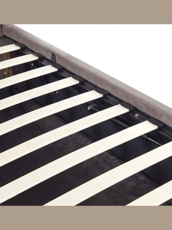 Doppelbett AMIENS in Beige - (W) 191 x (H) 109 x (L) 217 cm