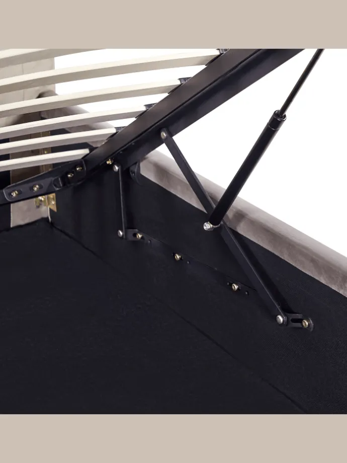 Doppelbett AMIENS in Beige - (W) 191 x (H) 109 x (L) 217 cm