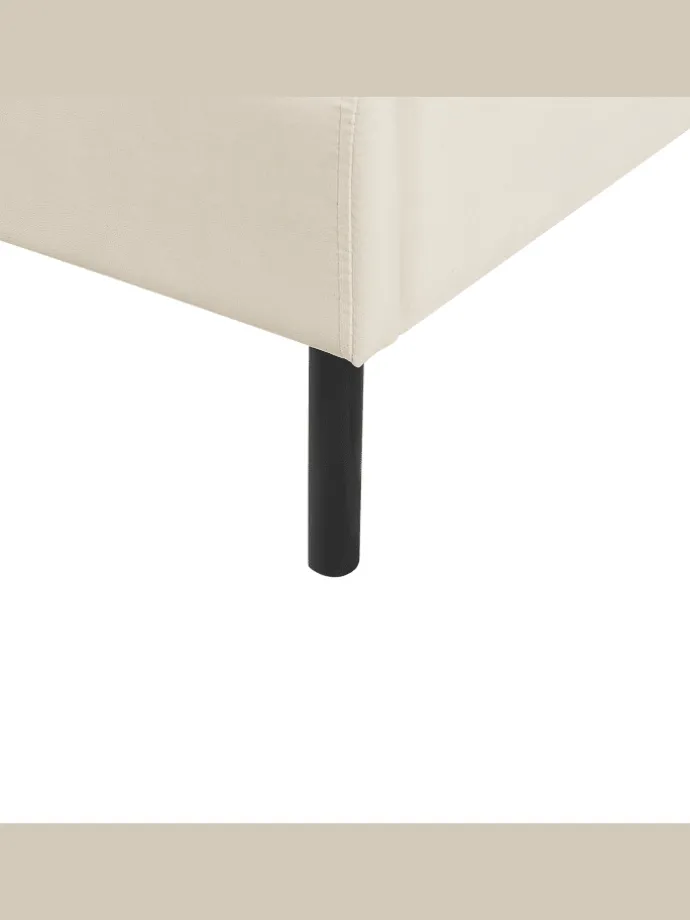 Doppelbett ARETTE in Beige - (W) 184 x (H) 95 x (L) 206 cm