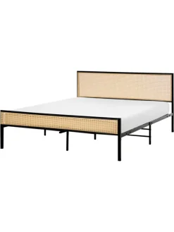Doppelbett AVANTON in Schwarz/Braun - (W) 165 x (H) 90 x (L) 208 cm