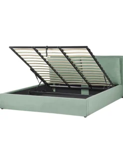 Doppelbett BAJONNA in Grün - (W) 204 x (H) 102 x (L) 235 cm