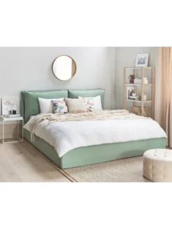 Doppelbett BAJONNA in Grün - (W) 204 x (H) 102 x (L) 235 cm