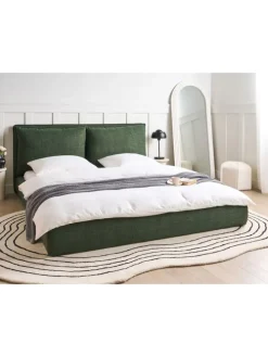 Doppelbett BAJONNA in Grün/Schwarz - (W) 200 x (H) 94 x (L) 235 cm