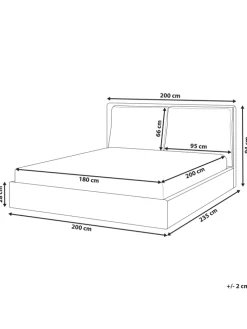 Doppelbett BAJONNA in Grün/Schwarz - (W) 200 x (H) 94 x (L) 235 cm