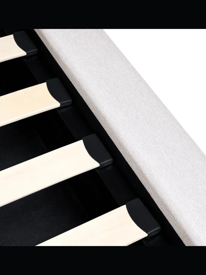 Doppelbett BASTON in Weiß - (W) 192 x (H) 94 x (L) 227 cm