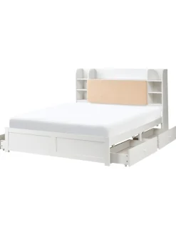 Doppelbett BIZOU in Weiß/Beige - (W) 168 x (H) 110 x (L) 227 cm