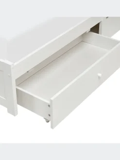 Doppelbett BIZOU in Weiß/Beige - (W) 168 x (H) 110 x (L) 227 cm