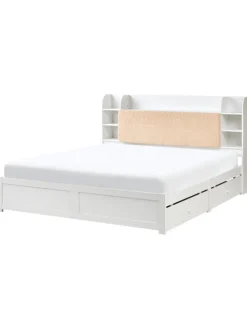 Doppelbett BIZOU in Weiß/Beige - (W) 188 x (H) 110 x (L) 227 cm