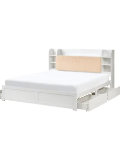Doppelbett BIZOU in Weiß/Beige - (W) 188 x (H) 110 x (L) 227 cm