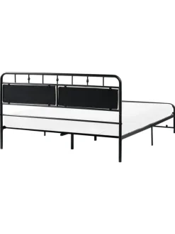 Doppelbett BREUILLET in Schwarz/Beige - (W) 165 x (H) 95 x (L) 207 cm