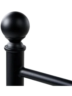 Doppelbett DINARD in Schwarz - (W) 127 x (H) 118 x (L) 208 cm