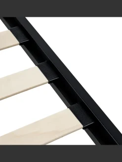 Doppelbett DINARD in Schwarz - (W) 127 x (H) 118 x (L) 208 cm