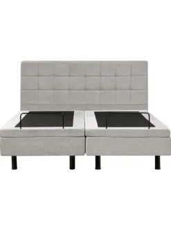 Doppelbett DUKE in Grau/Schwarz - (W) 161 x (H) 102 x (L) 216 cm