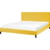 Doppelbett FITOU in Gelb/Braun - (W) 190 x (H) 87 x (L) 214 cm