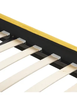 Doppelbett FITOU in Gelb/Braun - (W) 190 x (H) 87 x (L) 214 cm