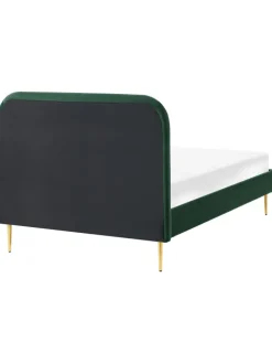 Doppelbett FLAYAT in Grün/Gold - (W) 133 x (H) 109 x (L) 215 cm