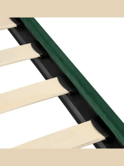 Doppelbett FLAYAT in Grün/Gold - (W) 133 x (H) 109 x (L) 215 cm