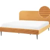 Doppelbett FLAYAT in Orange/Schwarz - (W) 193 x (H) 109 x (L) 215 cm