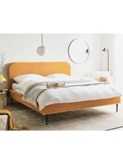 Doppelbett FLAYAT in Orange/Schwarz - (W) 193 x (H) 109 x (L) 215 cm