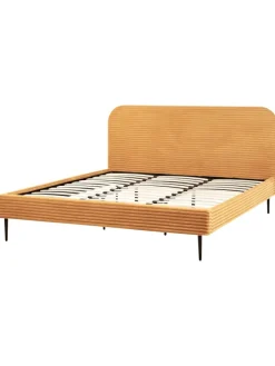 Doppelbett FLAYAT in Orange/Schwarz - (W) 193 x (H) 109 x (L) 215 cm