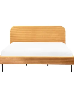 Doppelbett FLAYAT in Orange/Schwarz - (W) 193 x (H) 109 x (L) 215 cm