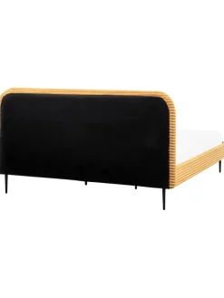 Doppelbett FLAYAT in Orange/Schwarz - (W) 193 x (H) 109 x (L) 215 cm