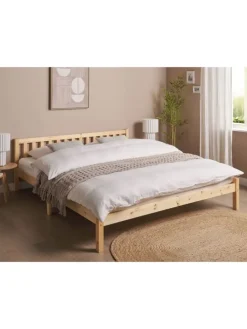 Doppelbett FLORAC in Braun - (W) 187 x (H) 70 x (L) 208 cm