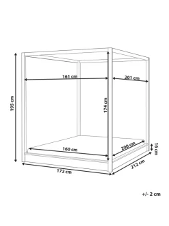 Doppelbett HERLIERE in Braun - (W) 172 x (H) 195 x (L) 212 cm