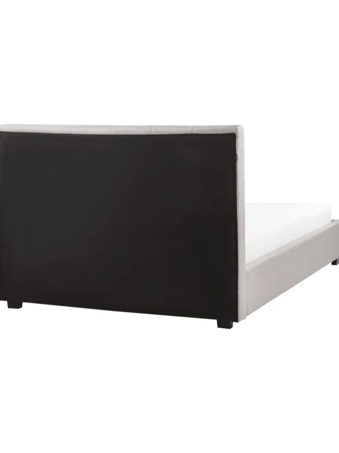 Doppelbett LA ROCHELLE in Grau/Schwarz - (W) 153 x (H) 109 x (L) 213 cm