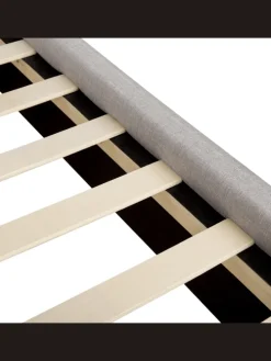 Doppelbett LA ROCHELLE in Grau/Schwarz - (W) 153 x (H) 109 x (L) 213 cm