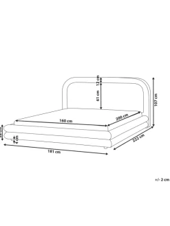 Doppelbett LAVARDENS in Grün/Schwarz - (W) 181 x (H) 107 x (L) 222 cm