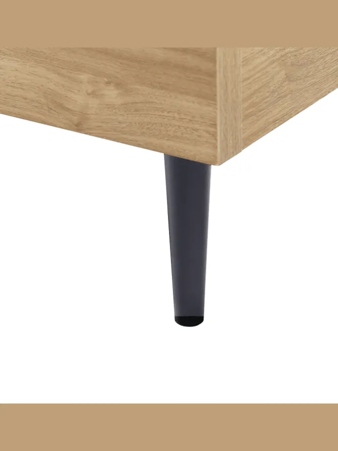 Doppelbett LIMANTON in Braun/Schwarz - (W) 161 x (H) 118 x (L) 215 cm