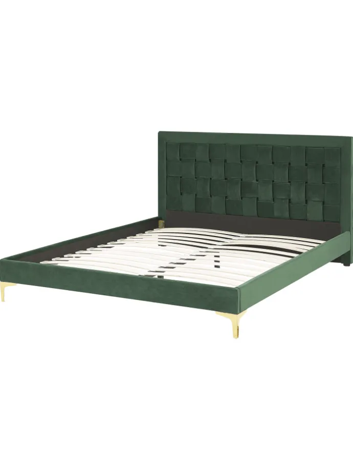 Doppelbett LIMOUX in Grün - (W) 167 x (H) 97 x (L) 213 cm