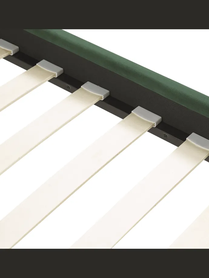 Doppelbett LIMOUX in Grün - (W) 167 x (H) 97 x (L) 213 cm