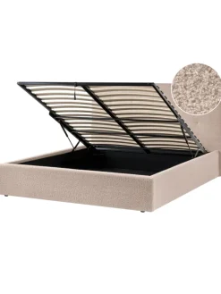 Doppelbett LORIENT in Beige - (W) 177 x (H) 112 x (L) 216 cm